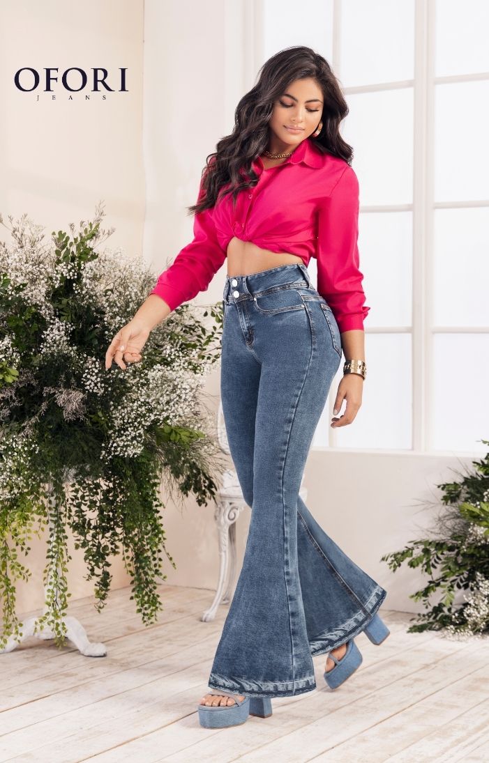 Pantalón Jeans con exclusivo diseño levanta cola Colombiano que