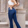 JEAN SILUETA MOM FLARE PRETINA ALTA 1 BOTÓN - REF: LINCI - MARCA OFORI JEANS - DISP: 6/8/10/12/14/16 TELA CONFORT.