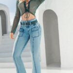 JEAN BOTA CAMPANA CON DISEÑO EN VISTAS 3 BOTONES - REF: MILEY